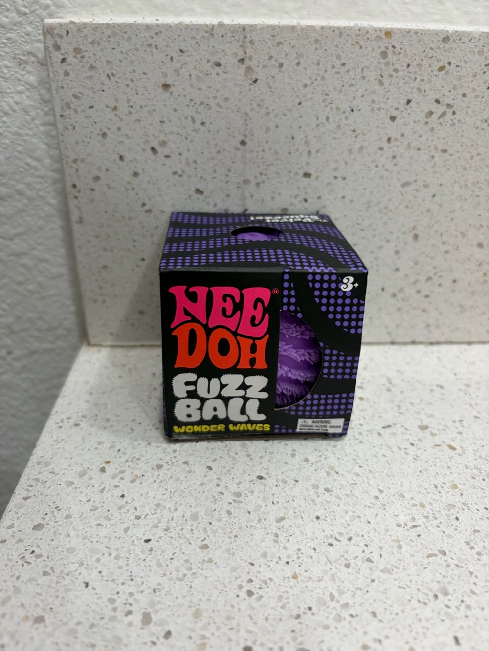 PURPLE Nee Doh Needoh Fuzz Ball Wonder Waves Velvet Squeeze Fidget EUC